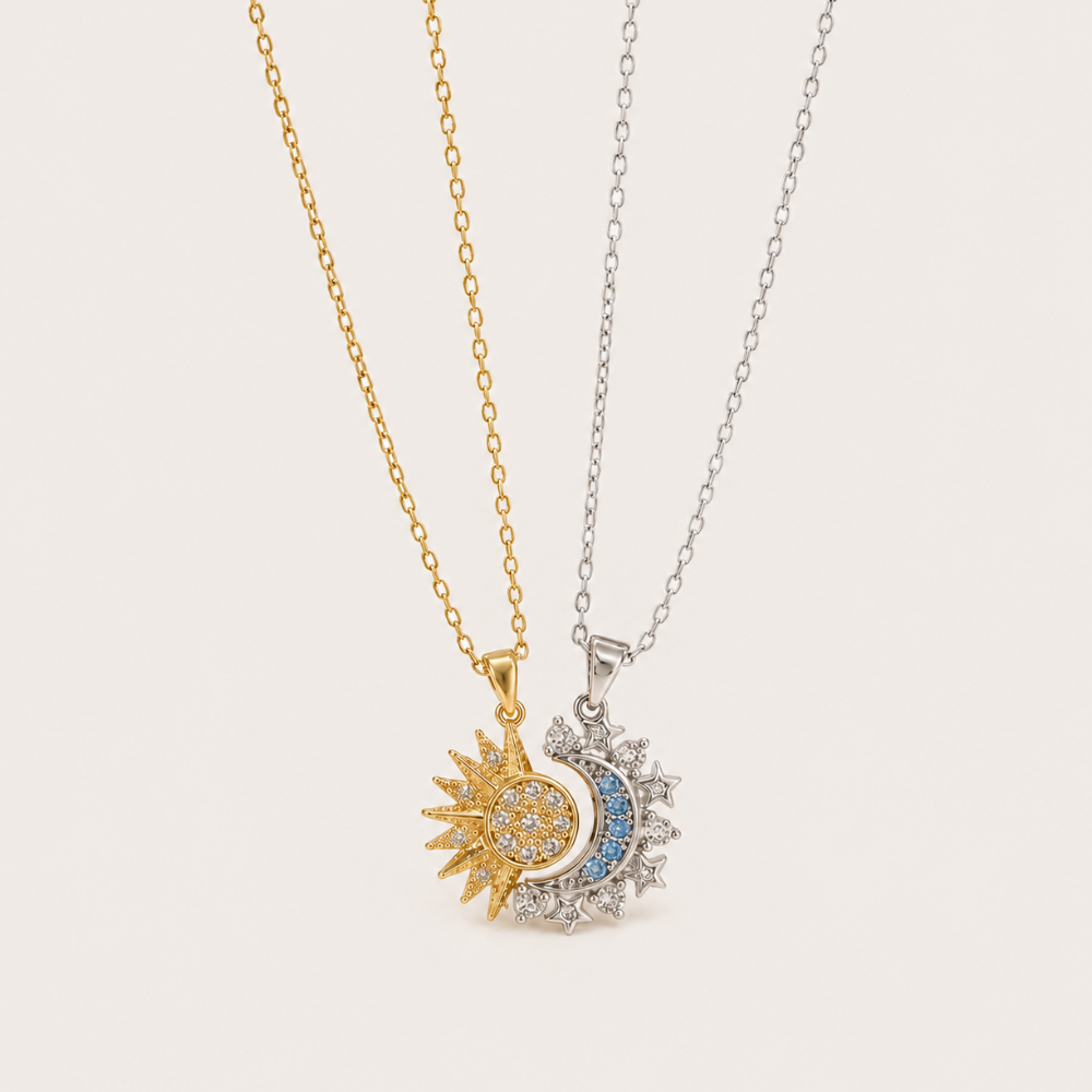 Sun & Moon Necklace Set